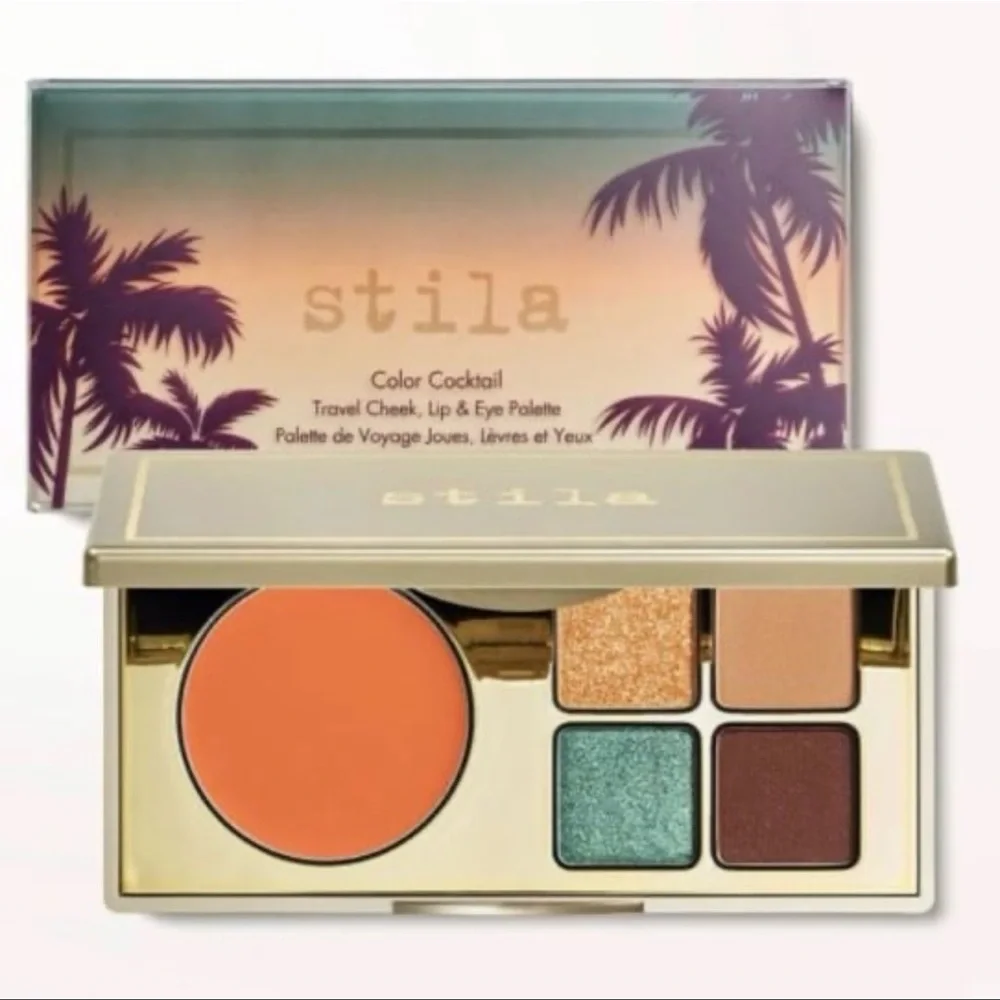 💎 Stila Color Cocktail Travel Cheek, Lip & Eye Palette New In Box